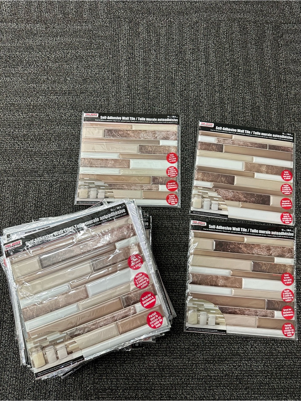 Big lot Of Tool Bench Self-Adhesive Wall Tile 12x12" Peel &Stick Backsplash